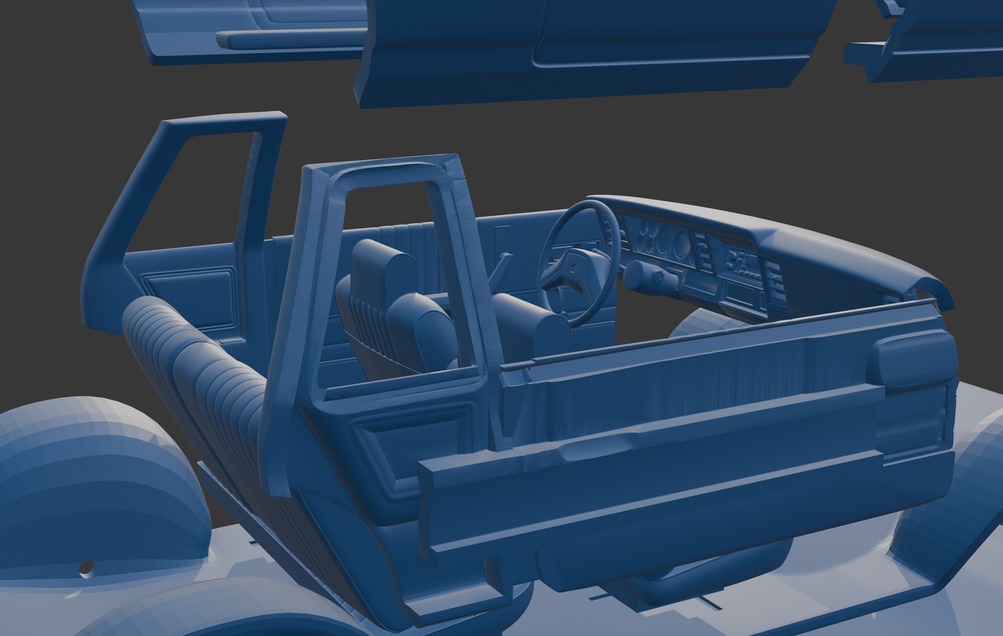 Dodge Aries K Sedan 1988 two doors 3D PRINT MODEL