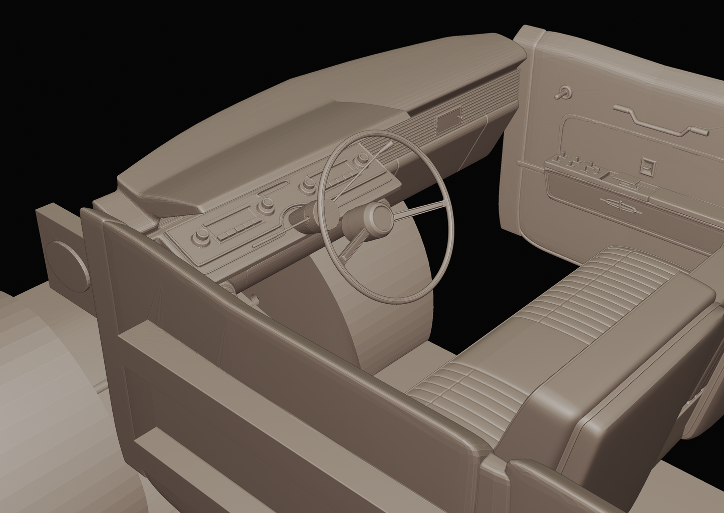 STL FILE Lincoln Continental 1968 3d print model - ARTISTIT