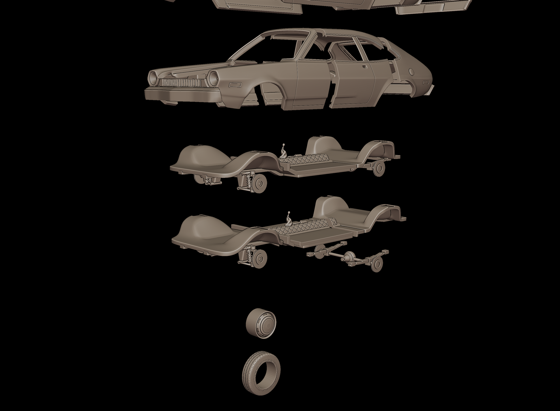 STL FILE ford pinto 1973 3d print model - ARTISTIT