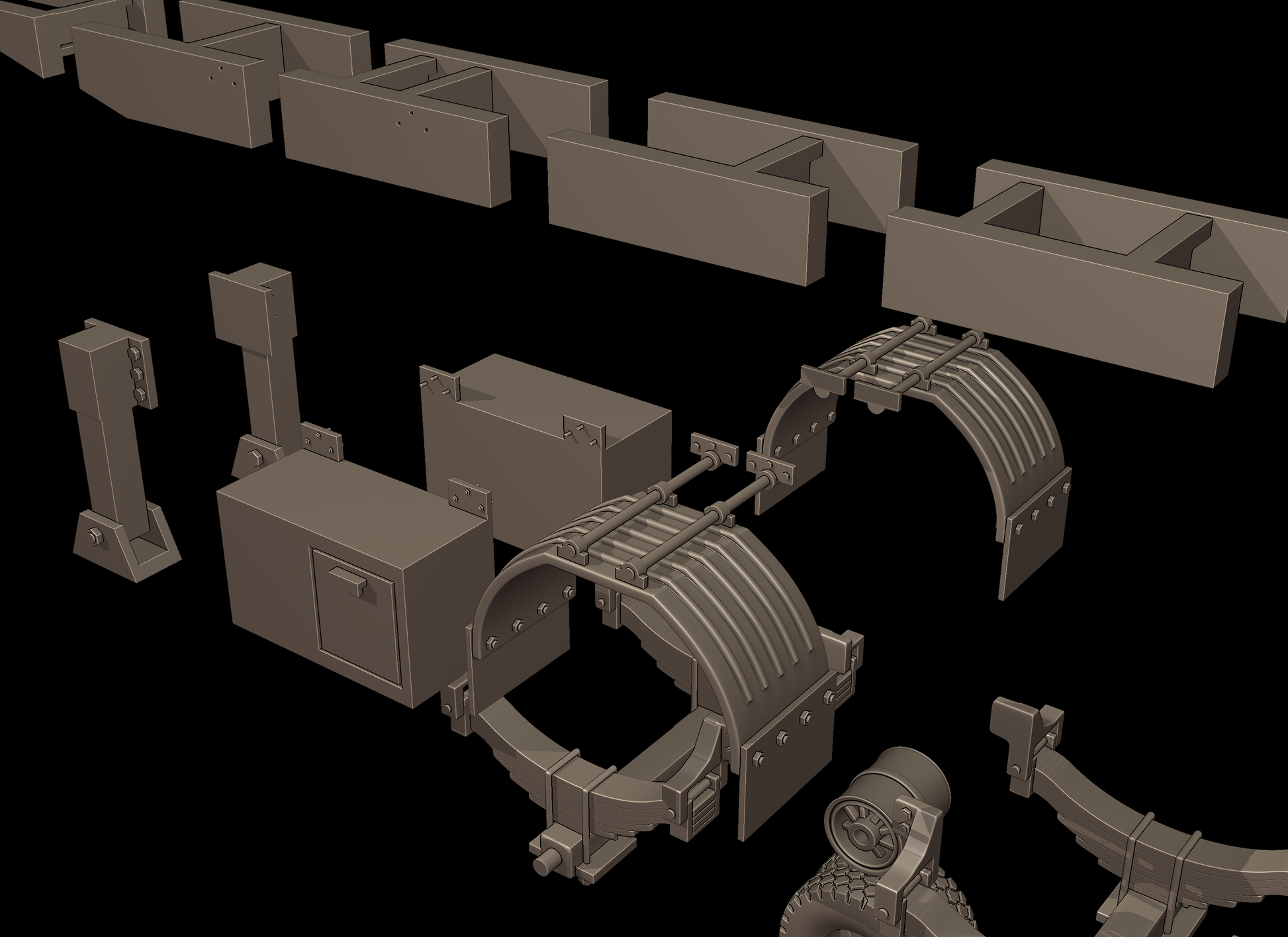 STL FILE CIRCULAR TRAILER TANKER 3d print model - ARTISTIT