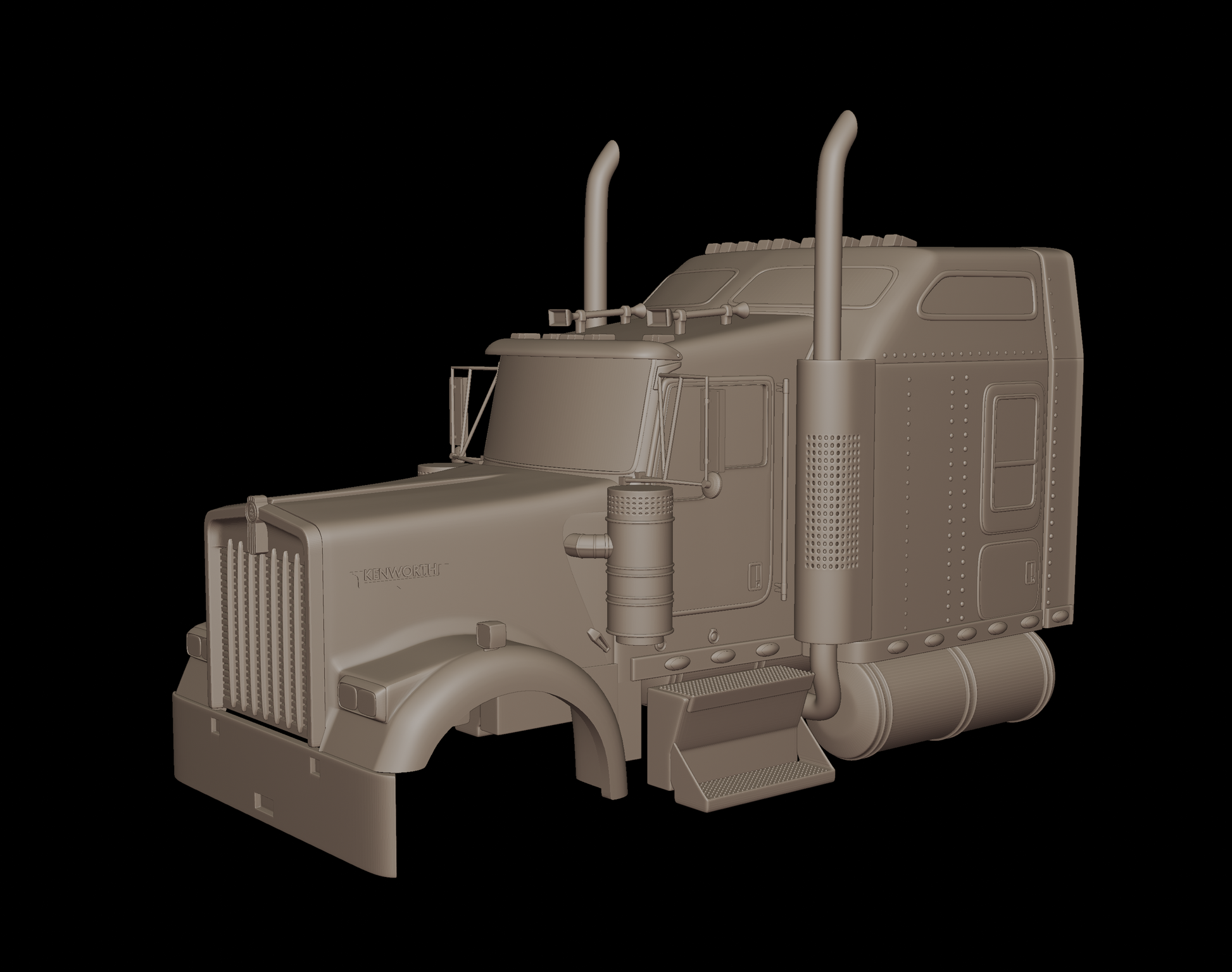 STL FILE kenworth_w900 2006 3d print model - ARTISTIT