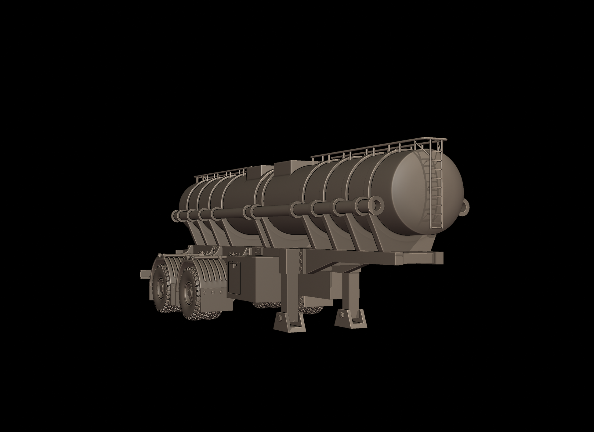 STL FILE CIRCULAR TRAILER TANKER 3d print model - ARTISTIT