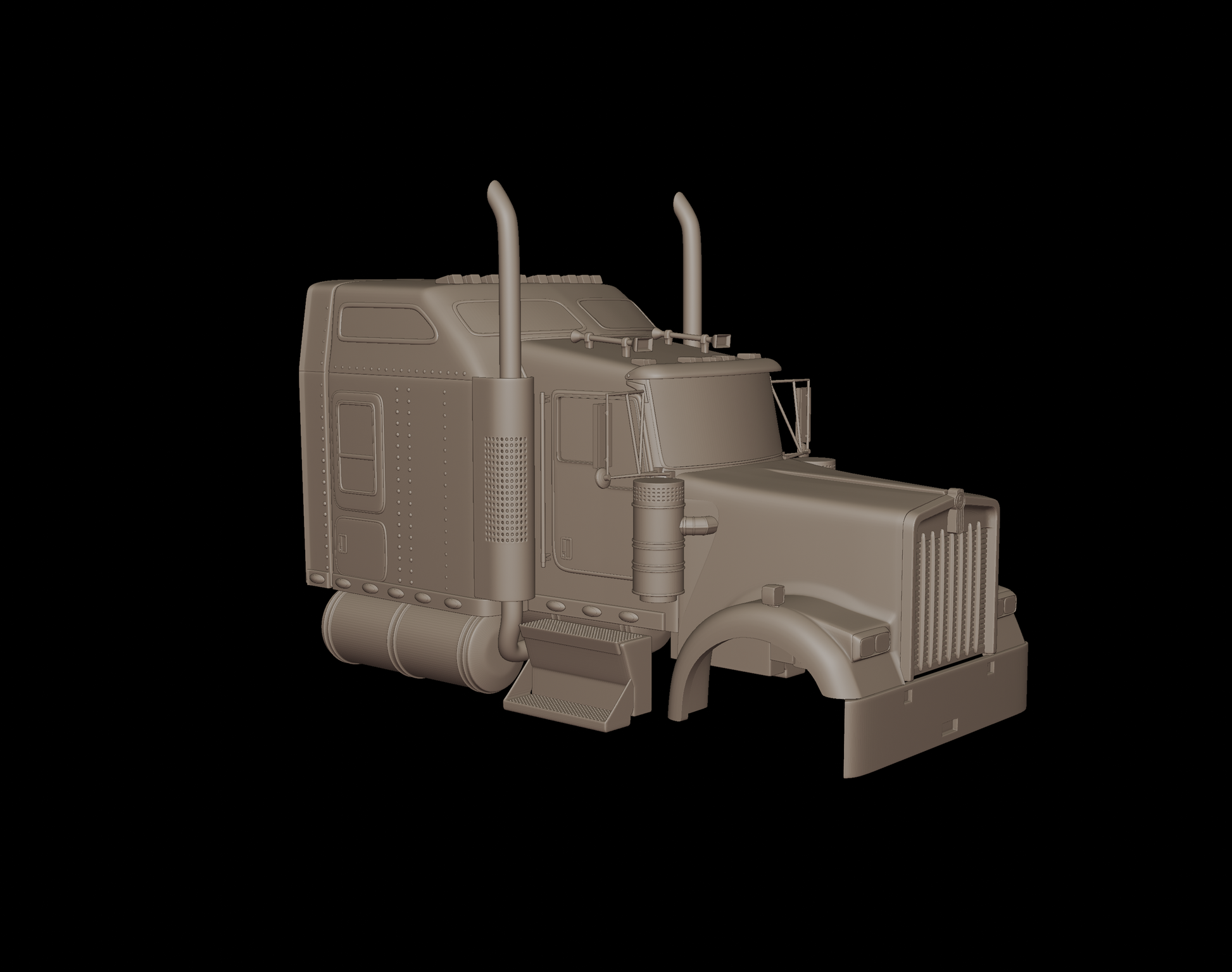 STL FILE kenworth_w900 2006 3d print model - ARTISTIT