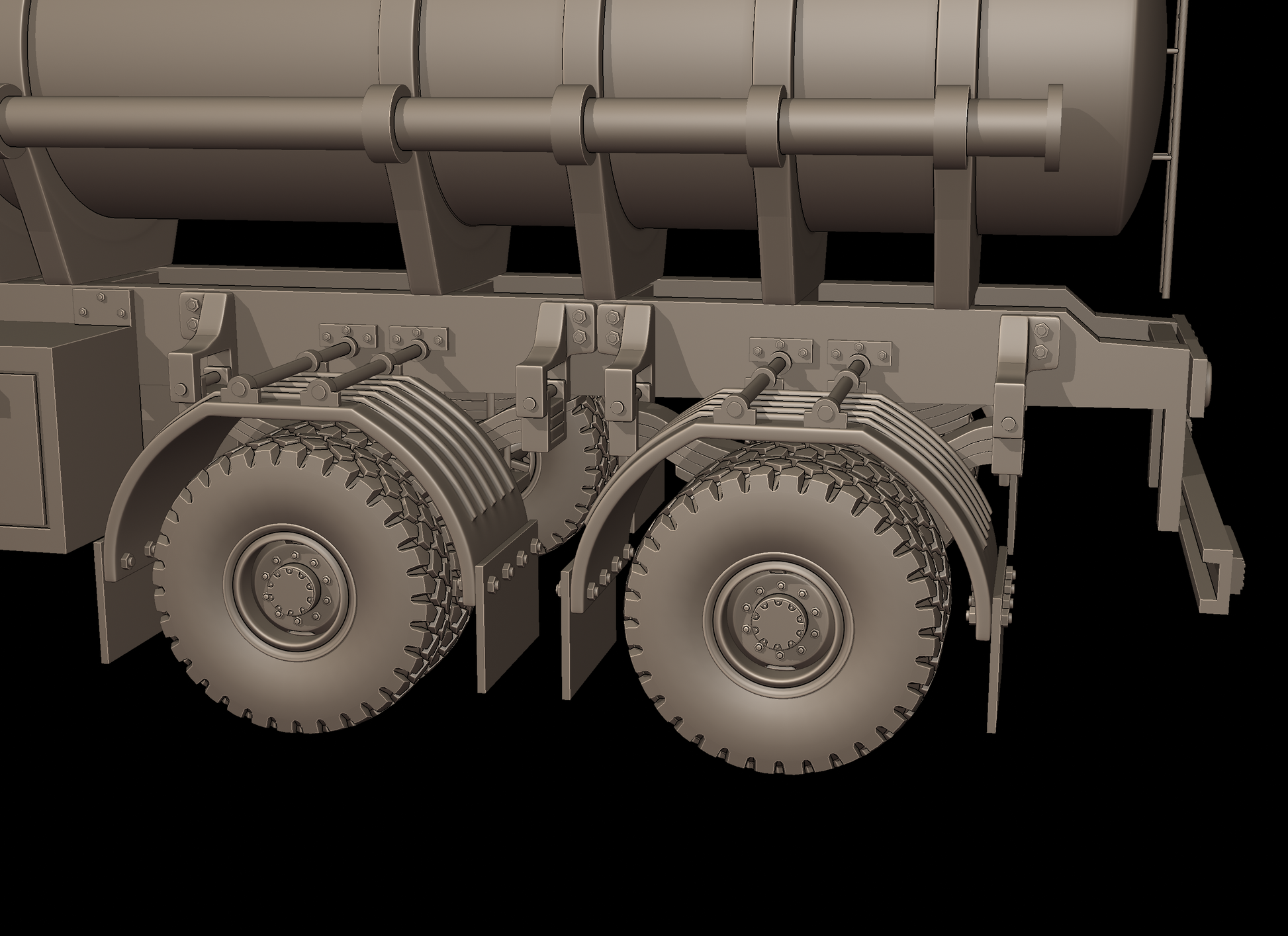 STL FILE CIRCULAR TRAILER TANKER 3d print model - ARTISTIT