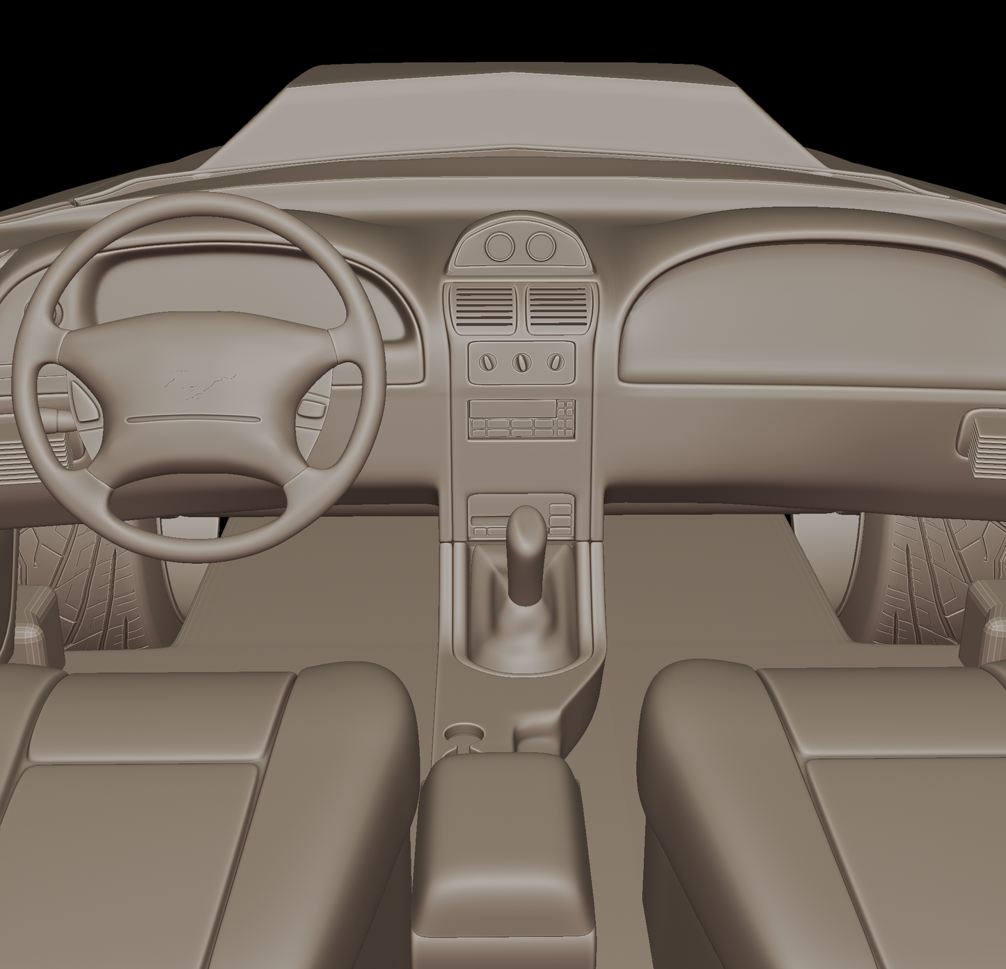 custom ford mustang saleen 2001 3d print model