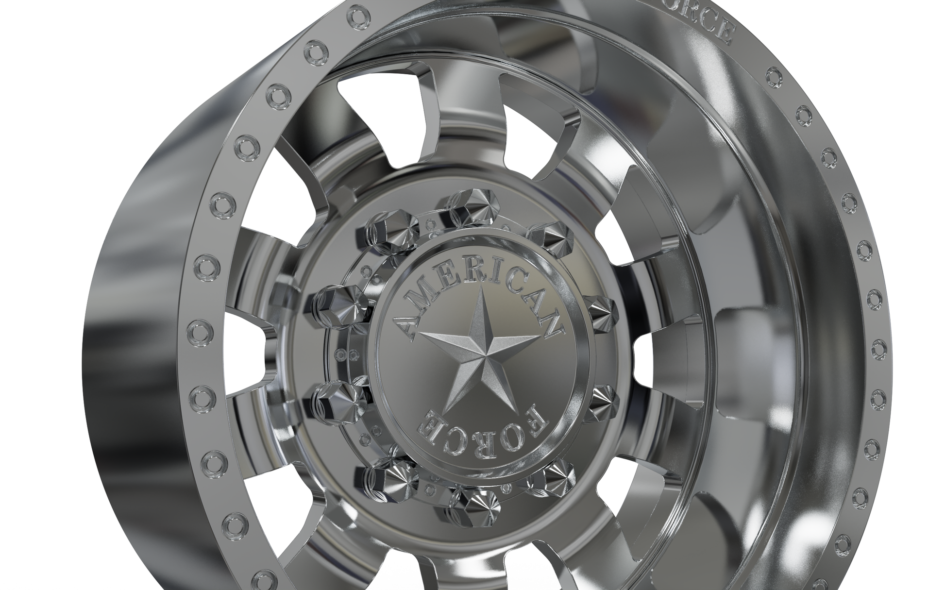 STL FILE REAR AMERICAN FORCE 23 BOLT DRW WHEEL 3D MODEL - ARTISTIT