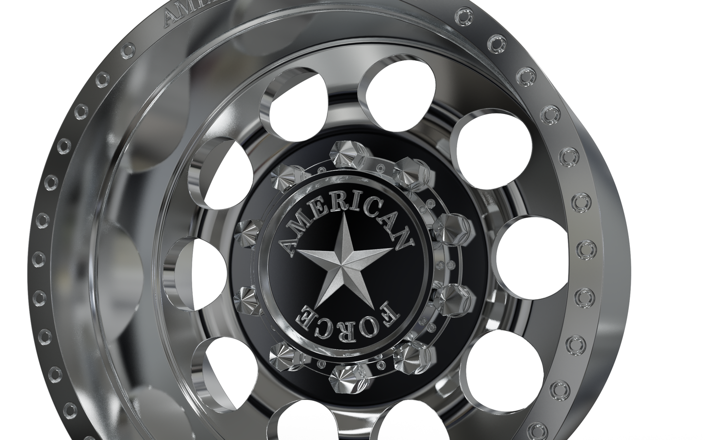 STL FILE REAR AMERICAN FORCE 5 HOLES DRW WHEEL 3D MODEL - ARTISTIT