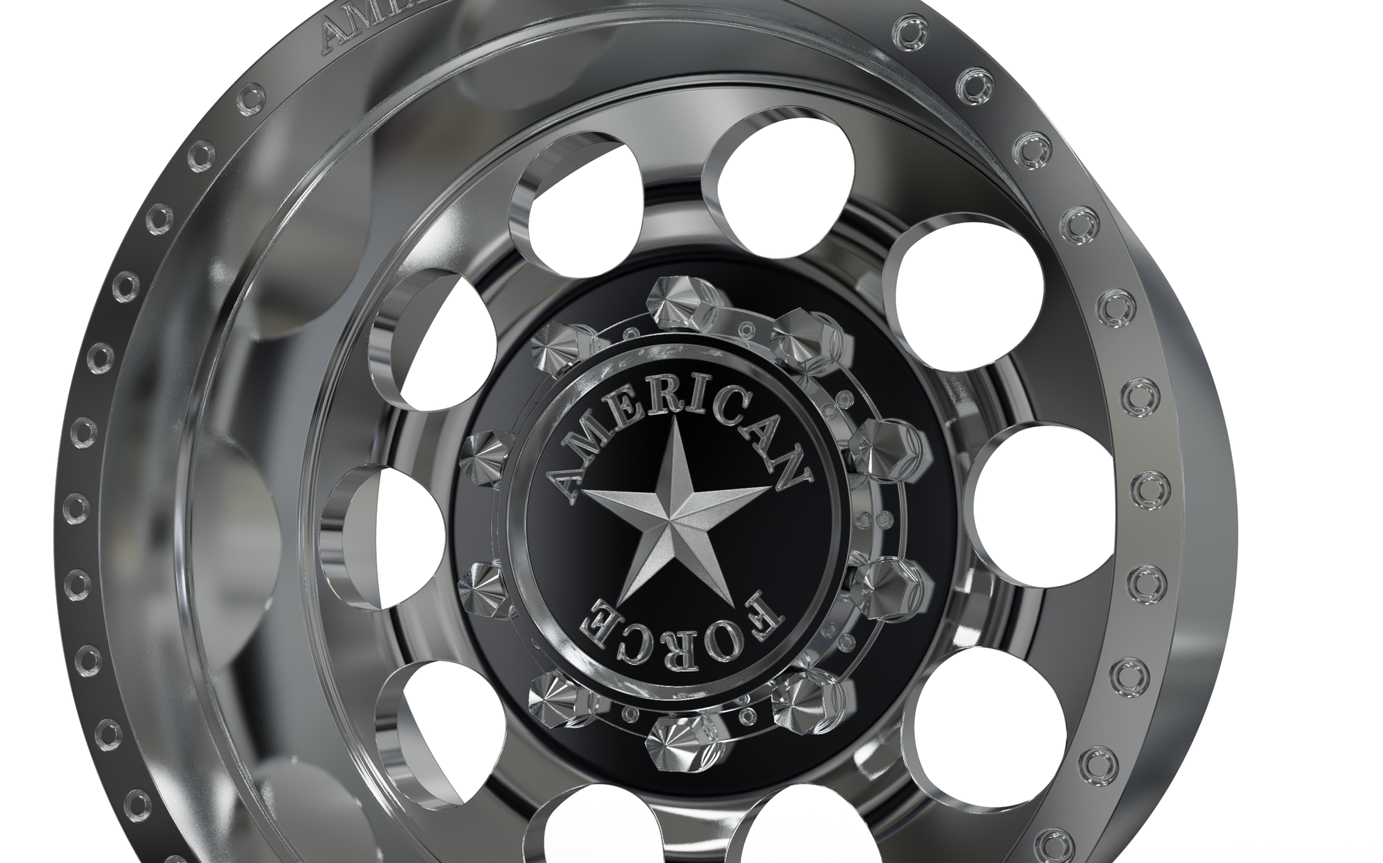 STL FILE REAR AMERICAN FORCE 5 HOLES DRW WHEEL 3D MODEL - ARTISTIT