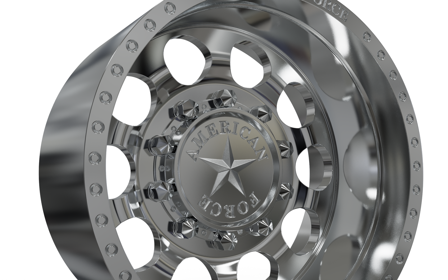 STL FILE REAR AMERICAN FORCE 5 HOLES DRW WHEEL 3D MODEL - ARTISTIT