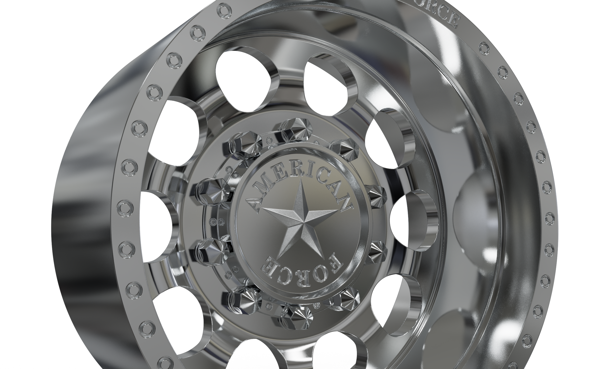 STL FILE REAR AMERICAN FORCE 5 HOLES DRW WHEEL 3D MODEL - ARTISTIT