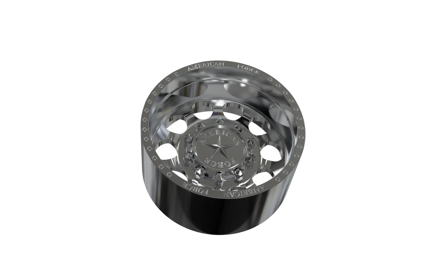 STL FILE REAR AMERICAN FORCE 5 HOLES DRW WHEEL 3D MODEL - ARTISTIT