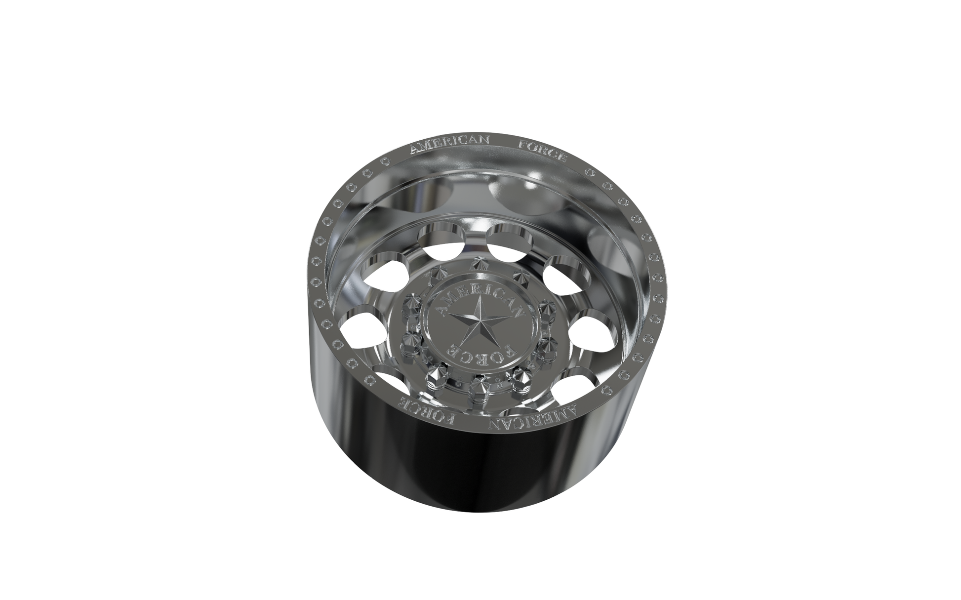 STL FILE REAR AMERICAN FORCE 5 HOLES DRW WHEEL 3D MODEL - ARTISTIT