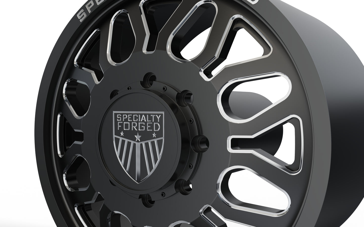 STL FILE FRONT SPECIALITY FORGED D023 DUALLY WHEEL 3D MODEL - ARTISTIT