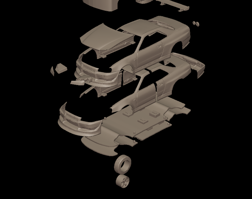 STL FILE custom 2002 NISSAN SKYLINE R 34 v1 3D PRINT MODEL - ARTISTIT