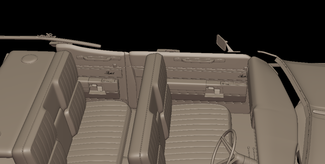 buick electra 225 1968 four doors 3d print model