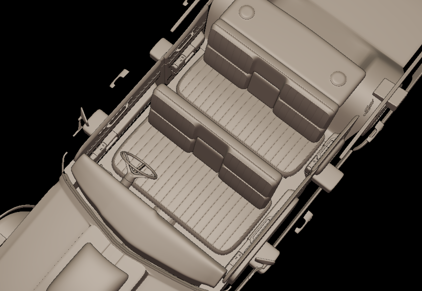 custom Buick Electra 225 1968 four doors 3d print model