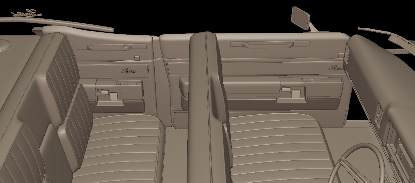 buick electra 225 1968 four doors 3d print model