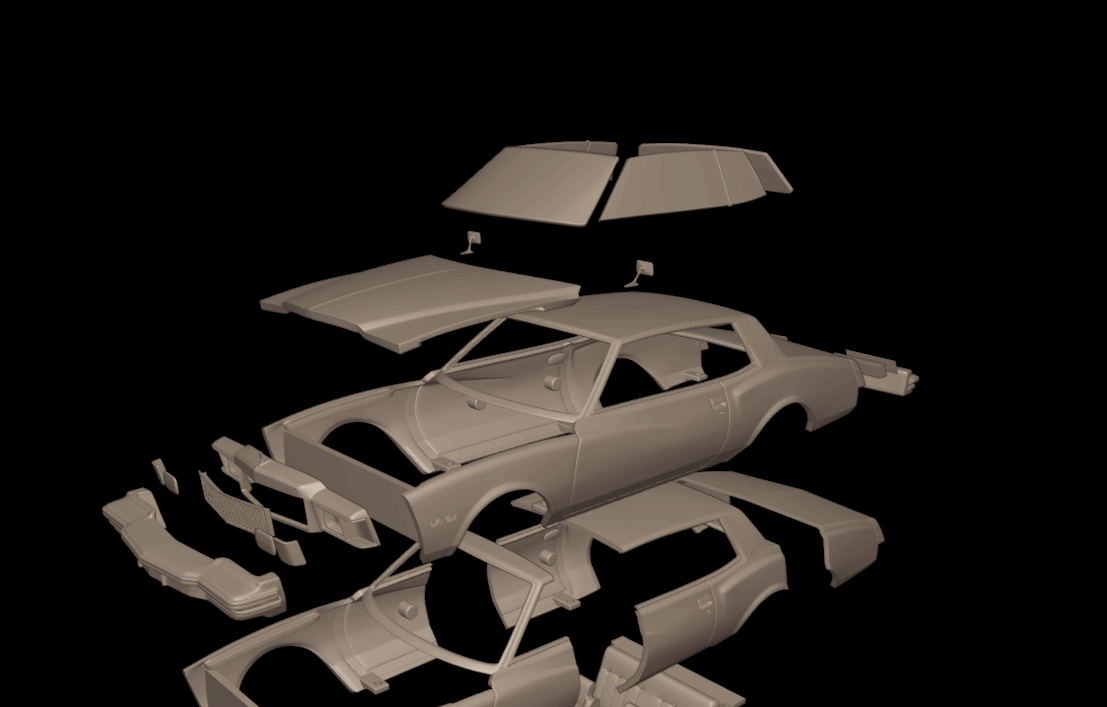 STL FILE chevrolet monte carlo 1978 3d print model - ARTISTIT