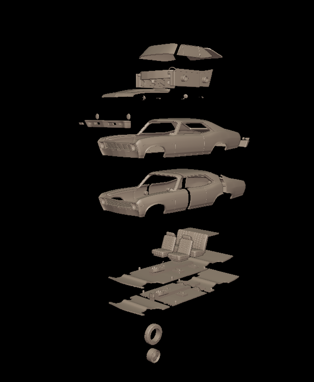 STL FILE CHEVROLET NOVA SS 396 1969 3D PRINT MODEL - ARTISTIT