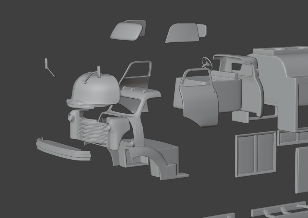 STL FILE CHEVROLET COE TRUCK 1949 V1 3D MODEL - ARTISTIT