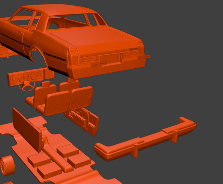 STL FILE 1985 oldsmobile delta 88-royale coupe 2 doors 3D model - ARTISTIT