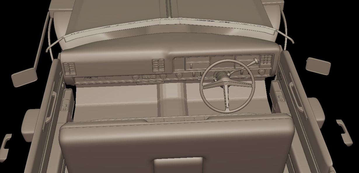 buick electra 225 1968 four doors 3d print model
