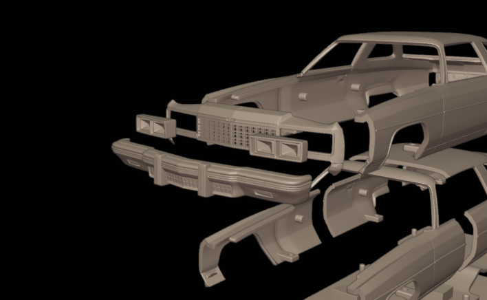 STL FILE chevrolet caprice classic 1976 3d print model - ARTISTIT