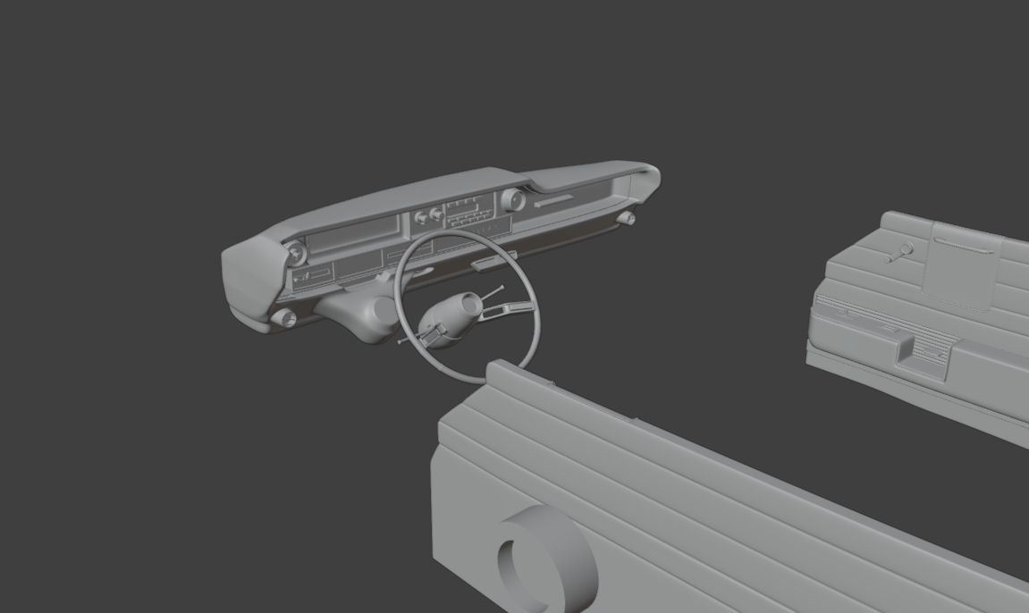 STL FILE 1961 cadillac coupe de ville 3d print model - ARTISTIT