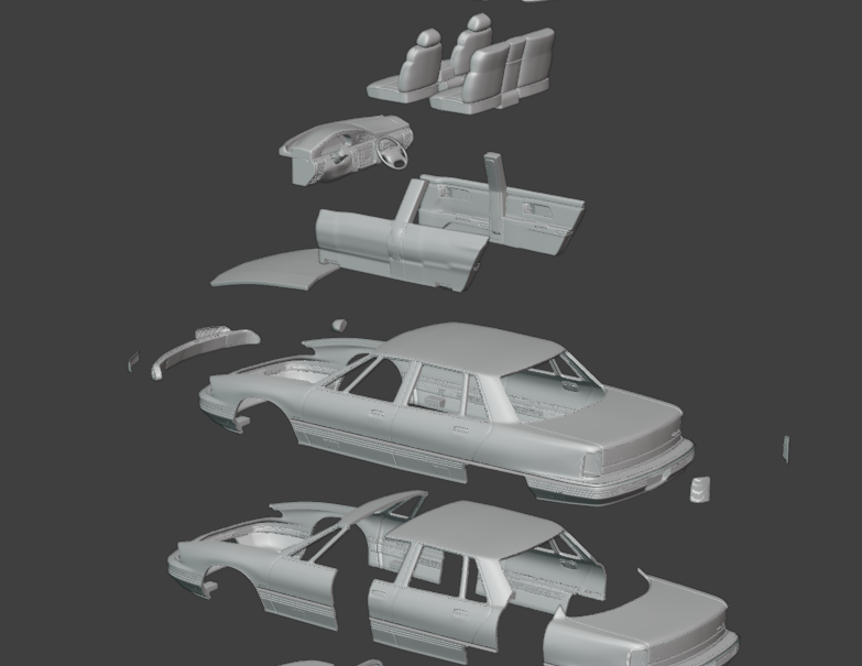 STL FILE 1991 - 1996 Oldsmobile 98 3d print model - ARTISTIT