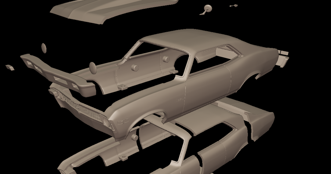 STL FILE CHEVROLET NOVA SS 396 1969 3D PRINT MODEL - ARTISTIT