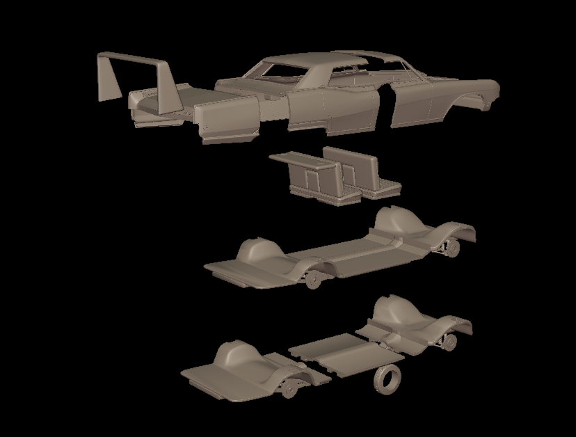 custom Buick Electra 225 1968 four doors 3d print model