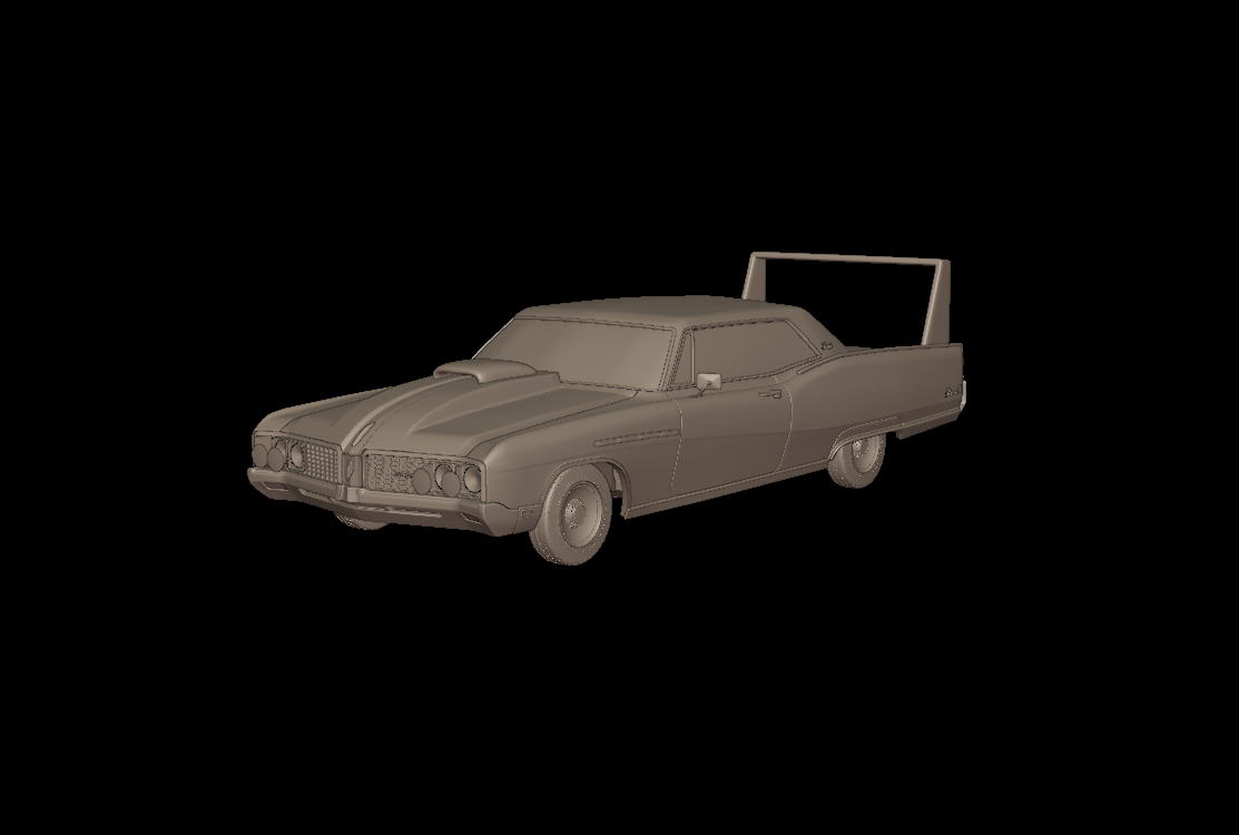 custom Buick Electra 225 1968 two doors 3d print model