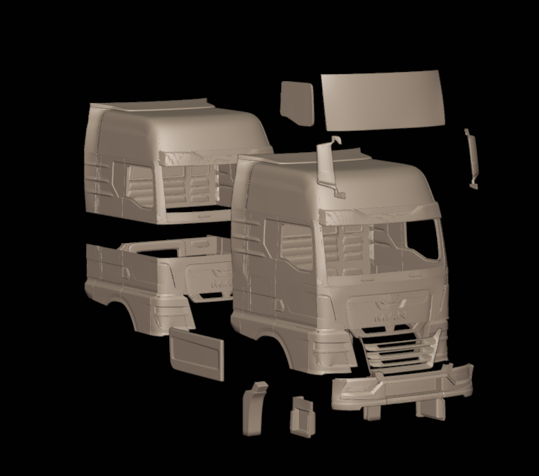MAN TGX 2021 TRUCK 3D PRINT MODEL
