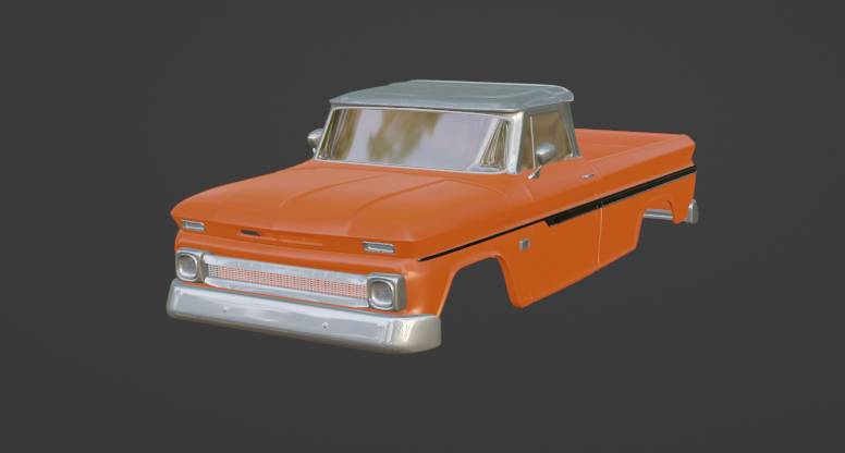 STL FILE Chevy C10 F 1966 TRUCK 3D PRINT MODEL - ARTISTIT