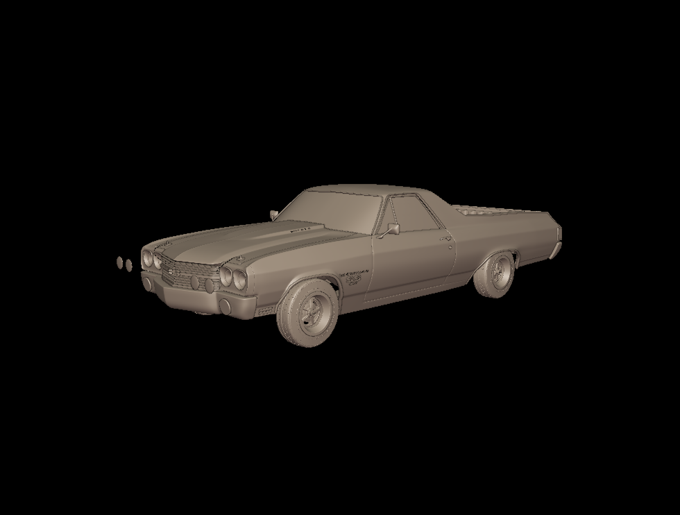 STL FILE CHEVROLET 1970 El Camino ss 3D PRINT MODEL - ARTISTIT