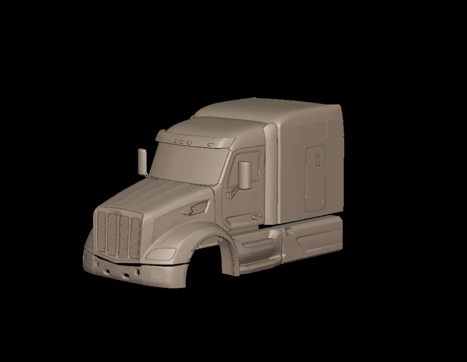 2014 PETERBILT 579 SLEEPER TRUCK 3D PRINT MODEL