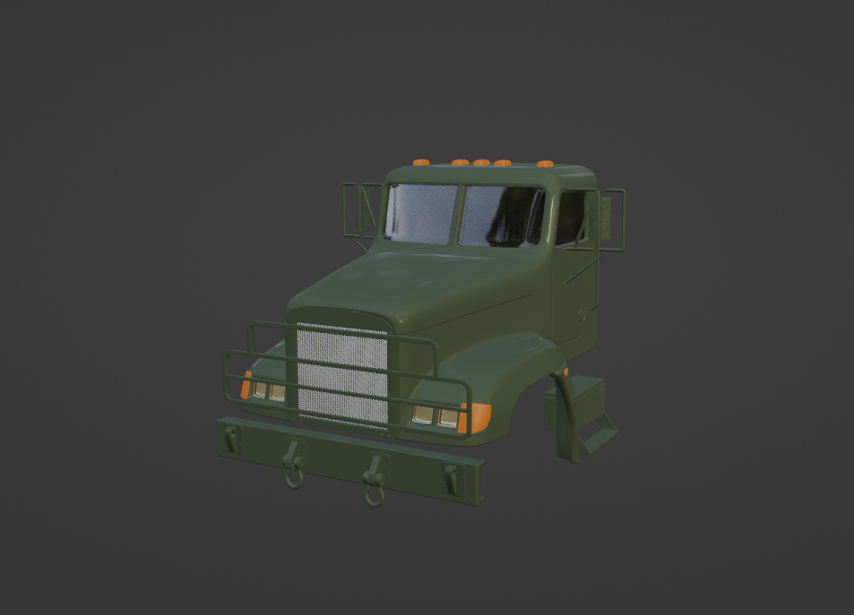 STL FILE Freightliner M916A1 TRUCK 3D PRINT MODEL - ARTISTIT