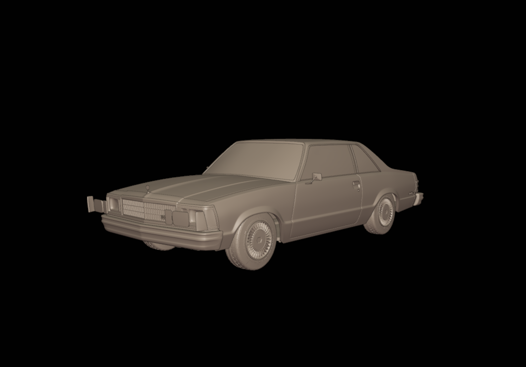 STL FILE CHEVROLET MALIBU CLASSIC 1981 TWO DOORS 3D PRINT MODEL - ARTISTIT