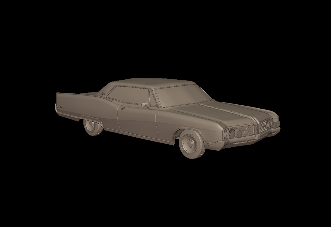 buick electra 225 1968 two doors 3d print model