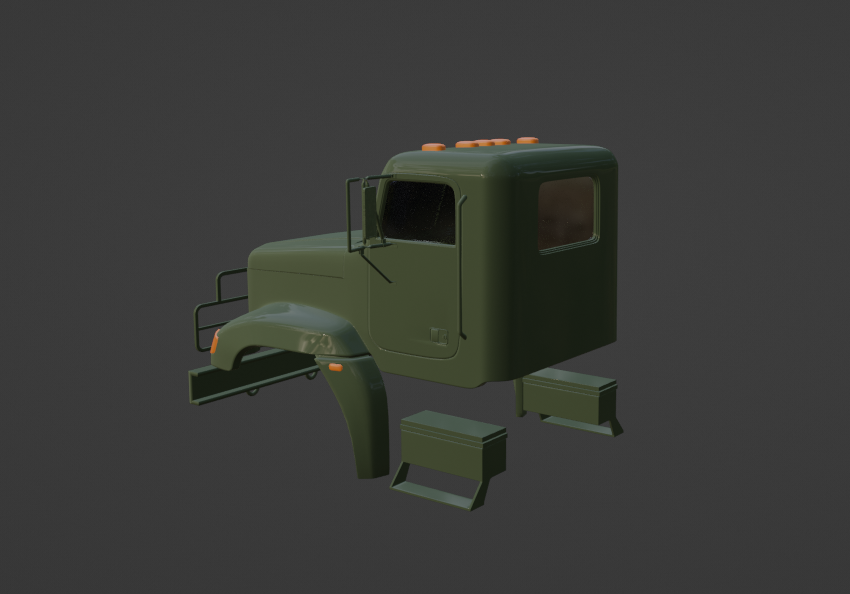 STL FILE Freightliner M916A1 TRUCK 3D PRINT MODEL - ARTISTIT