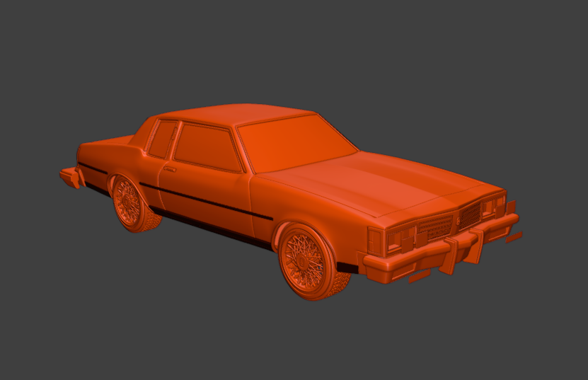 STL FILE 1985 oldsmobile delta 88-royale coupe 2 doors 3D model - ARTISTIT