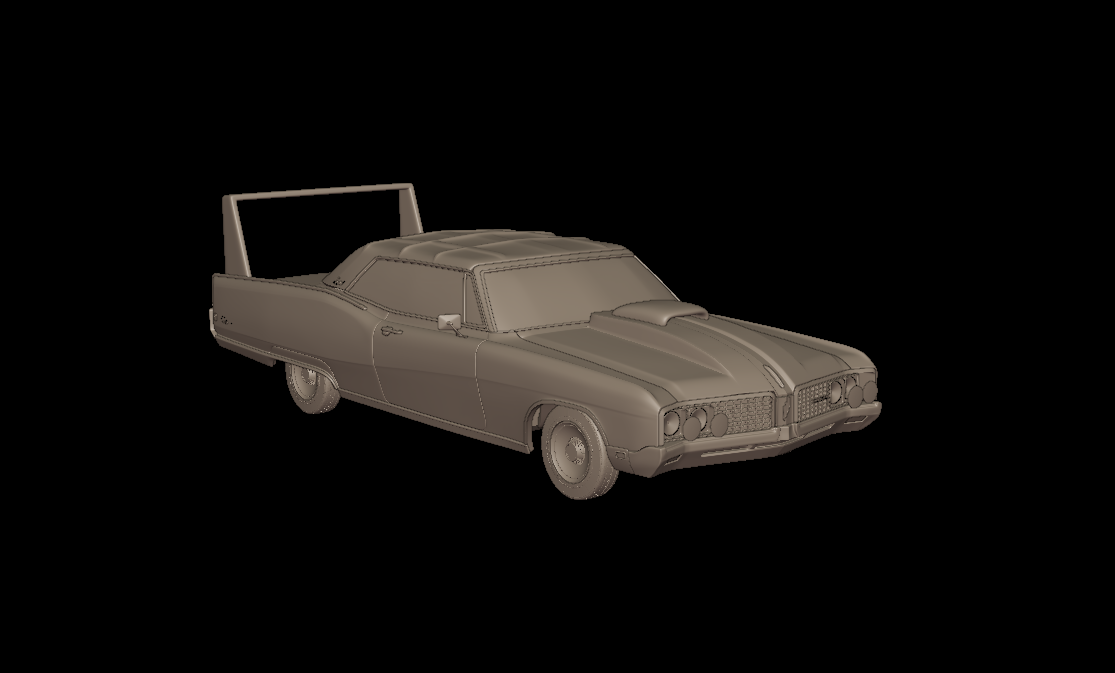 custom Buick Electra 225 1968 convertible 3d print model