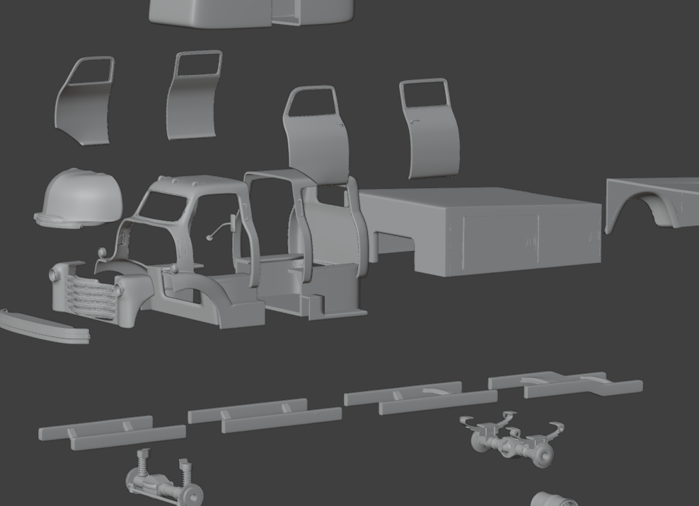 STL FILE CHEVROLET COE TRUCK 1949 V3 - ARTISTIT