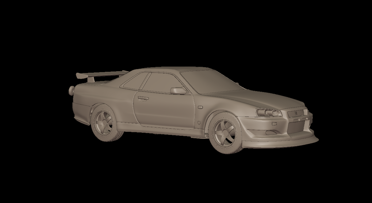 STL FILE custom 2002 NISSAN SKYLINE R 34 v1 3D PRINT MODEL - ARTISTIT