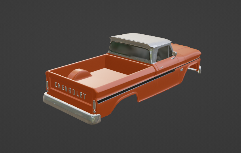 STL FILE Chevy C10 F 1966 TRUCK 3D PRINT MODEL - ARTISTIT