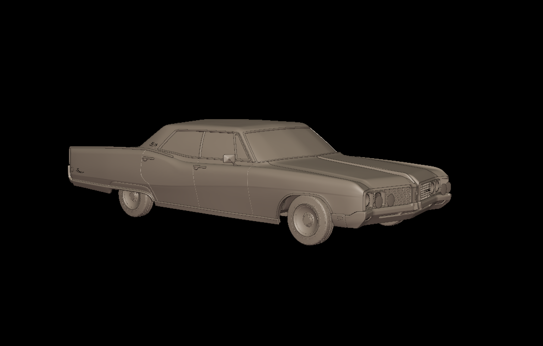 buick electra 225 1968 four doors 3d print model
