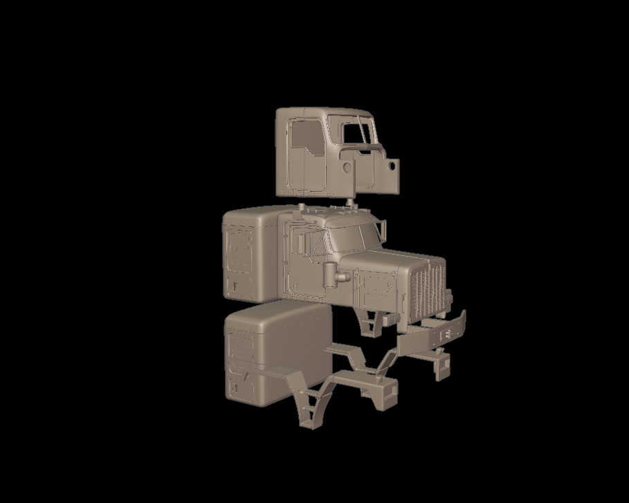 STL FILE kenworth c500 truck 3d print model - ARTISTIT