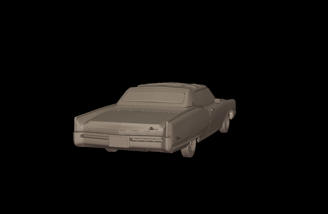buick electra 225 1968 convertable 3d print model