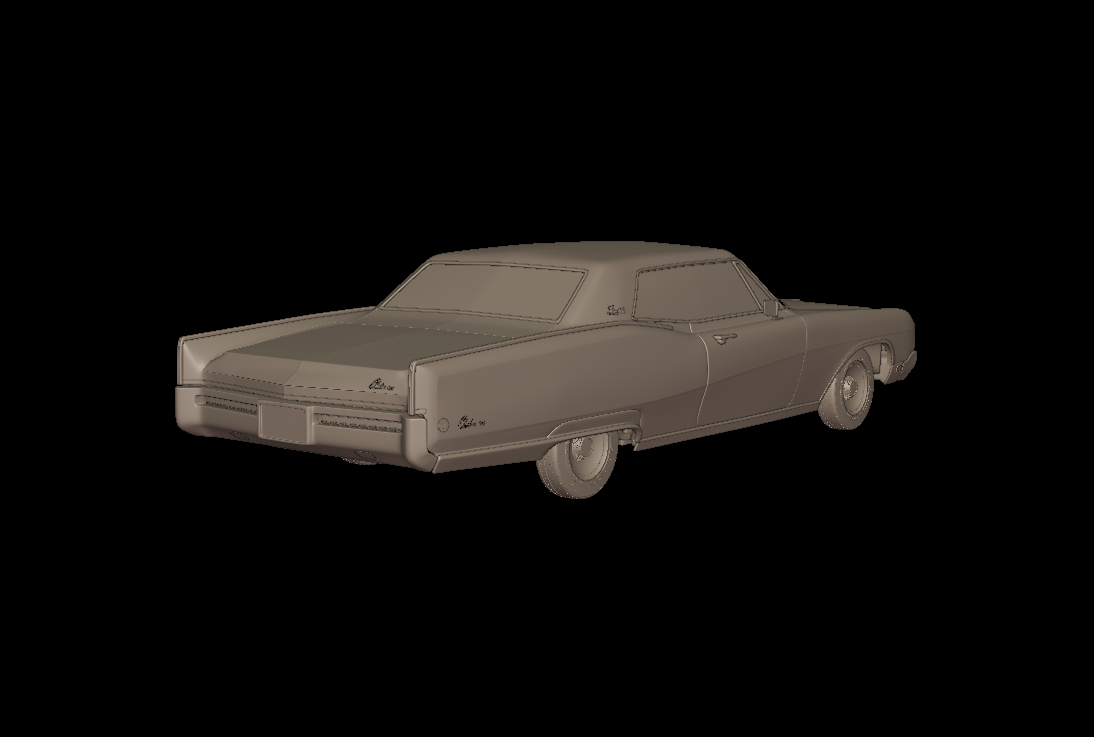 buick electra 225 1968 two doors 3d print model