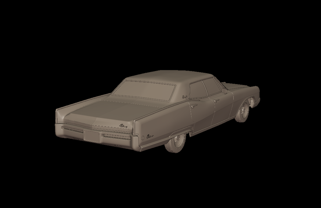 buick electra 225 1968 four doors 3d print model